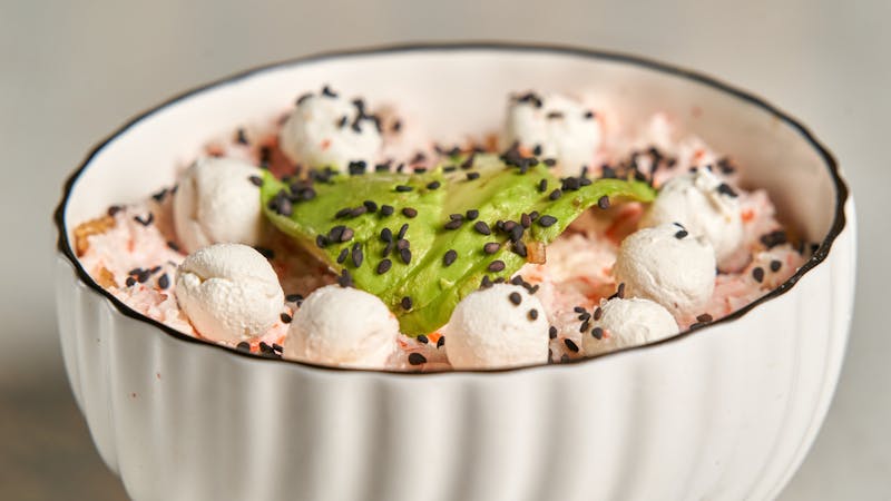 Southwest chicken salad with black beans and avocado