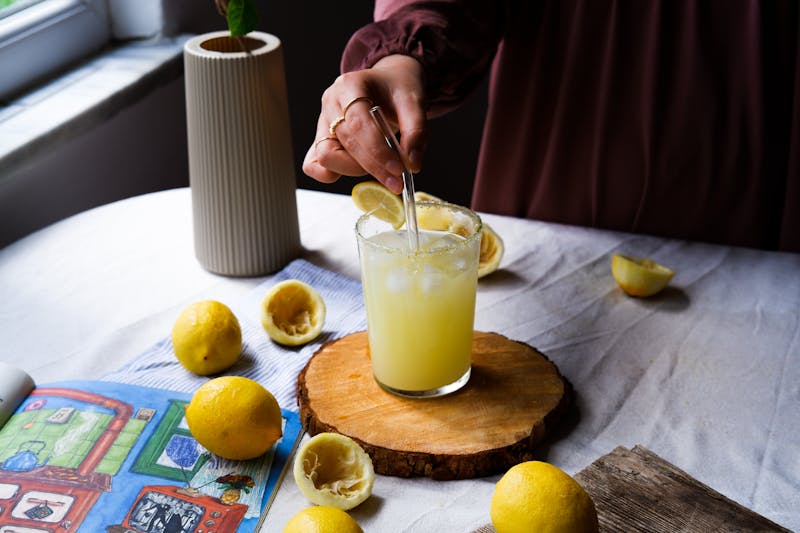 Fresh squeezed lemonade drink at Mod Pizza